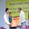 Presenting memento to the Guest of Honour- West Zone Inter University Handball Tournament 2016